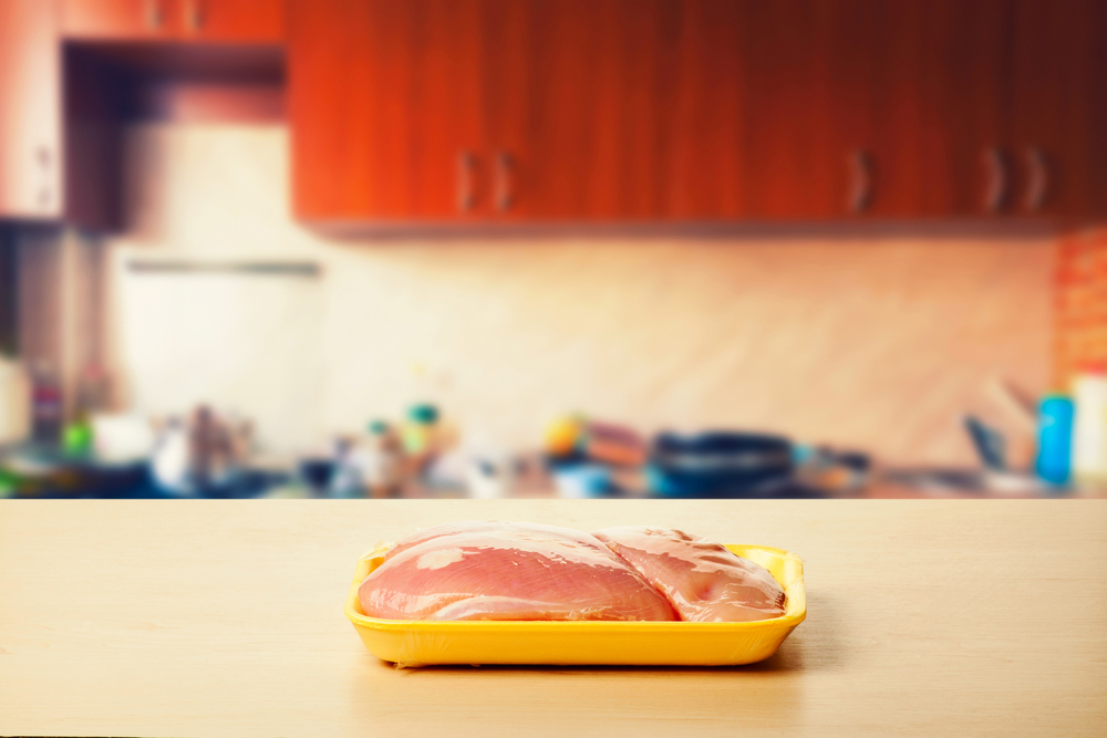 Chicken fillet on the kitchen table