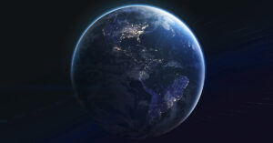 NASA Says Earth Has a Temporary Second Moon — and It's Sticking Around Until 2083 3D rendering, Earth seen from orbit