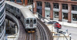 CTA train in Chicago