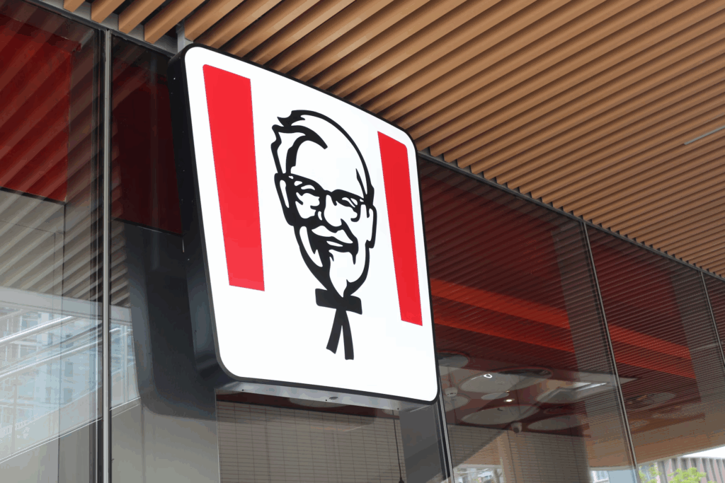 KFC logo in red, black, and white