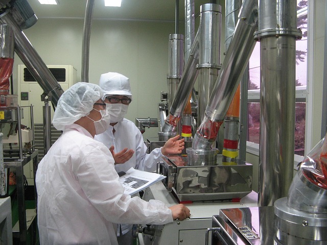 researchers in a factory