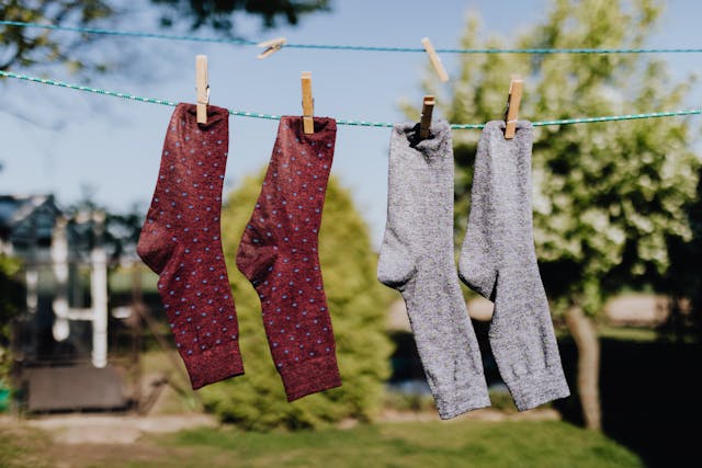 socks on the line