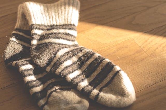 a warm pair of socks