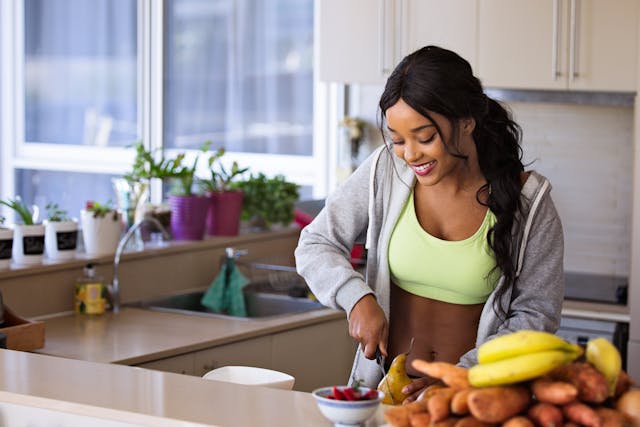 woman preparing food