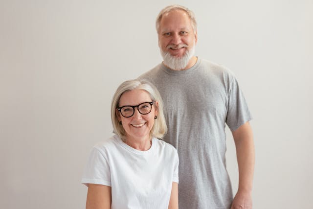 graying couple
