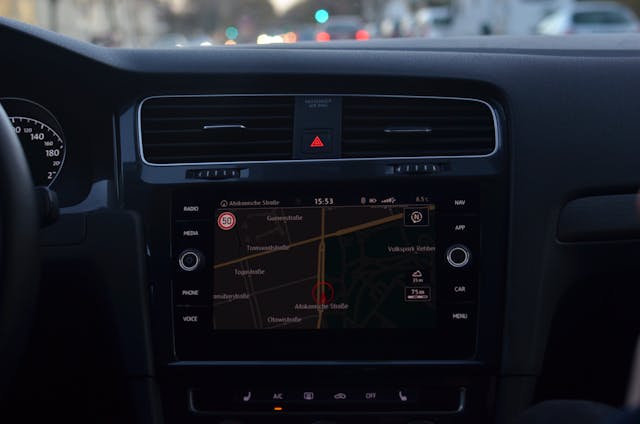 GPS on car touch screen