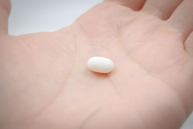 pill in a hand