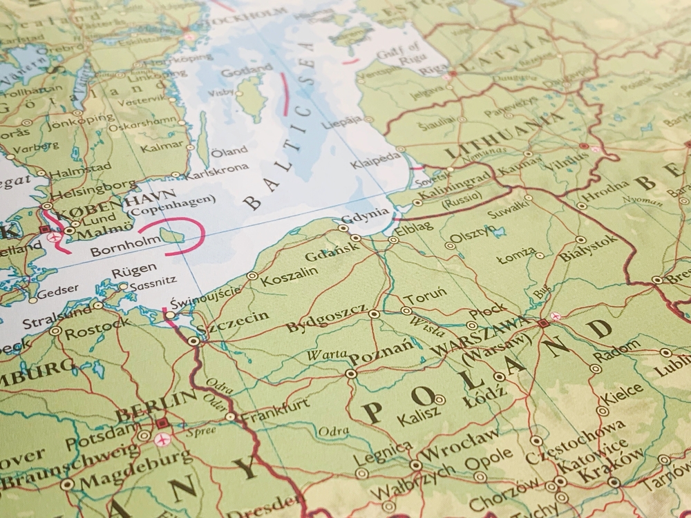 Map of Poland, travel destination, tourism background, world travel, international trade and economy