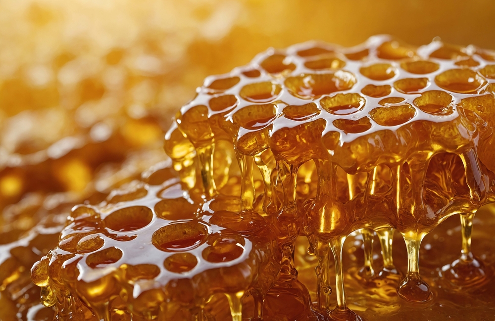 Golden Honeycomb Overflowing with Sweet Nectar