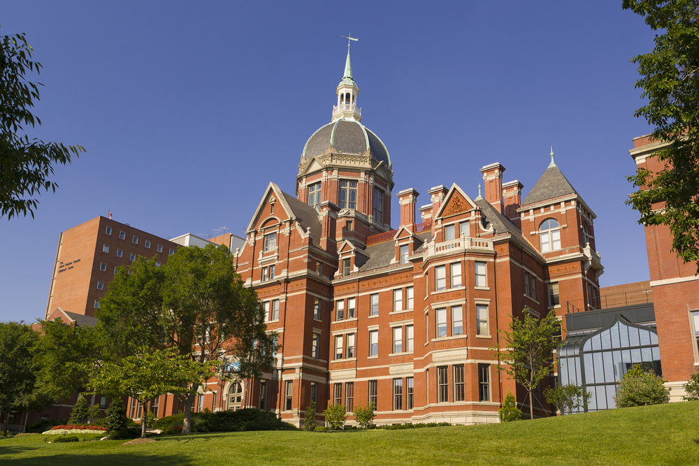BALTIMORE, MARYLAND, USA - JULY 17, 2006: Johns Hopkins Hospital building.