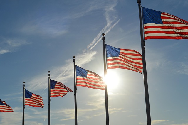 American flags