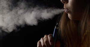 woman vaping