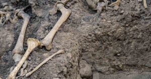 Skeleton Once Identified as Britain’s ‘Earliest Black Briton’ Was Actually White, Researchers Say Skeletal remains in dirt