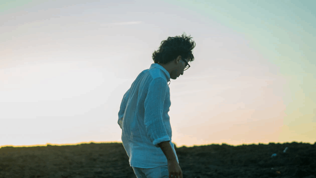 Serene Sunset Walk on the Beach