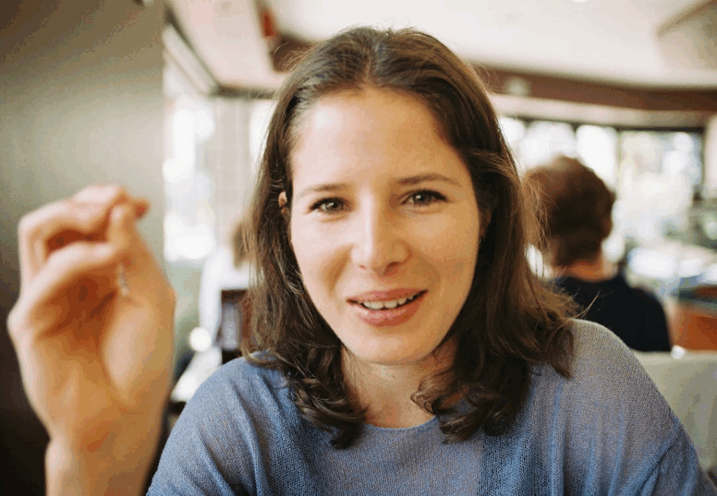 Candid Portrait of a Woman in a Café Setting