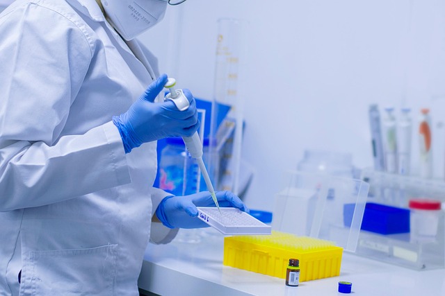 Researcher working in a lab