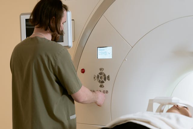 doctor using MRI