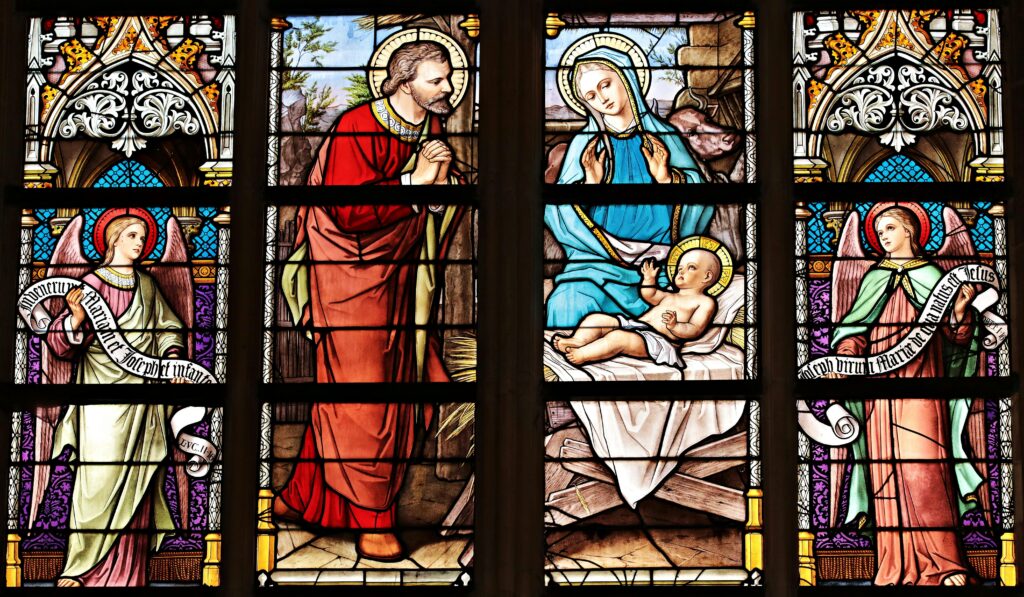 The Holy Family Stained Glass Artwork
