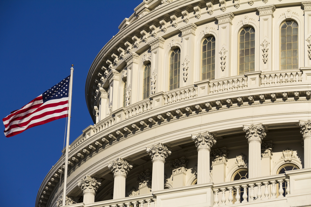 The Capitol Building Dome - Detail, Washington, DC, USA.