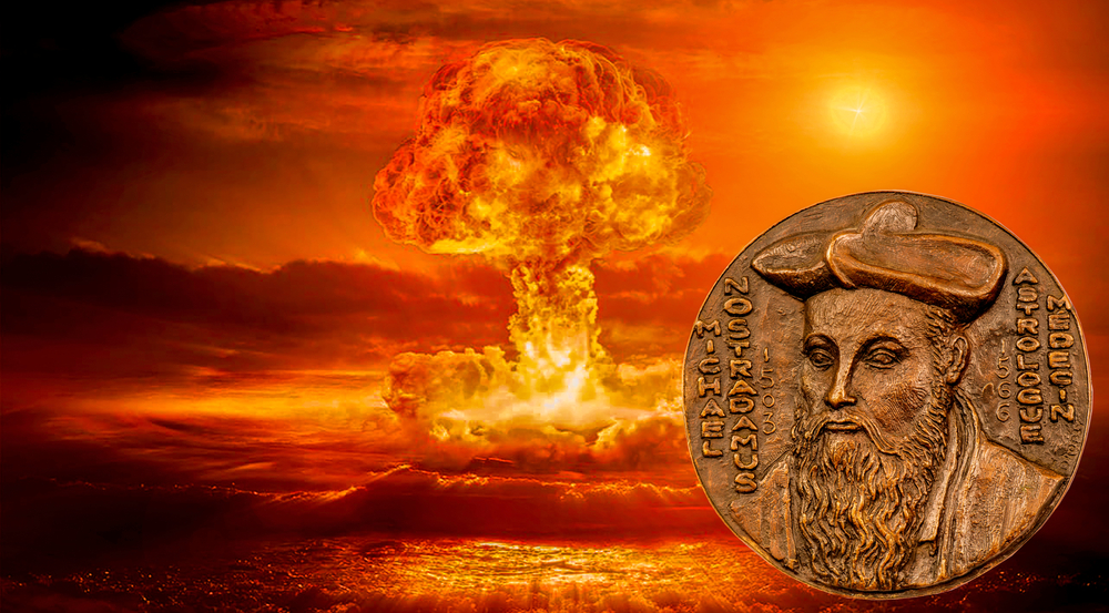 Nostradamus prophecy, atomic bomb, France Commemorative Coin.