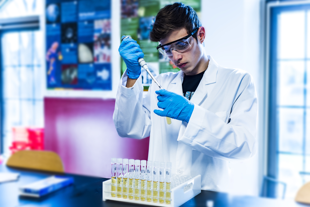Young scientist working on research project in a laboratory