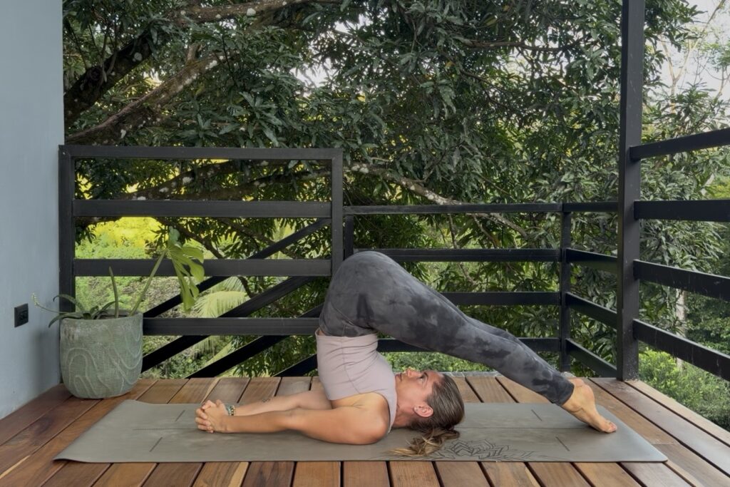 Shoulder Stand (Salamba Sarvangasana) & Plow Pose (Halasana)