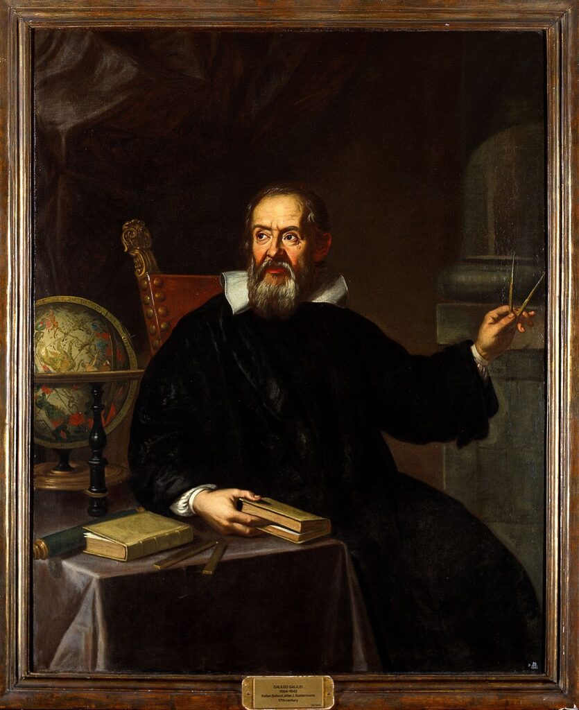 Galileo Galilei (1564-1642). Oil painting by an Italian artist, 18th century (?). https://commons.wikimedia.org/wiki/File:Galileo_Galilei_(1564-1642)._Oil_painting_by_an_Italian_pain_Wellcome_V0023487.jpg