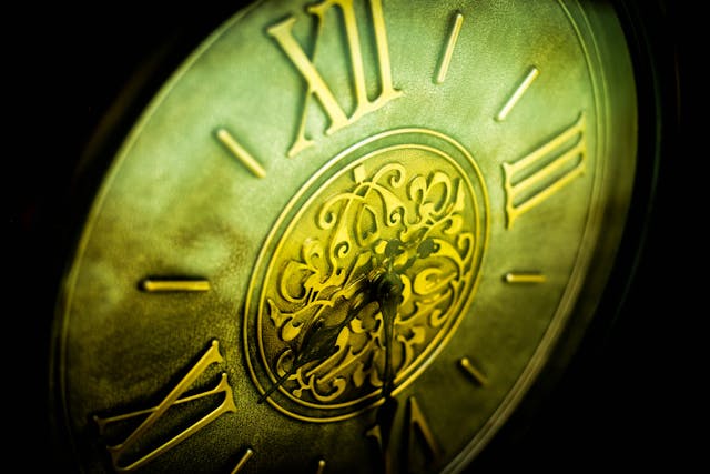 close up of a clock