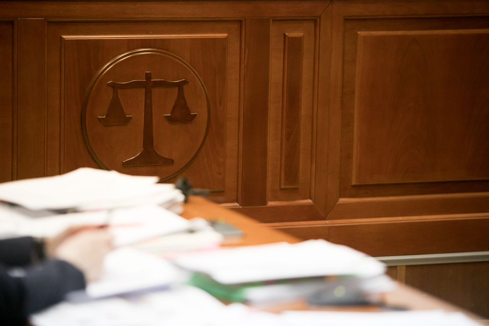 trial in the courtroom of the Russian Federation