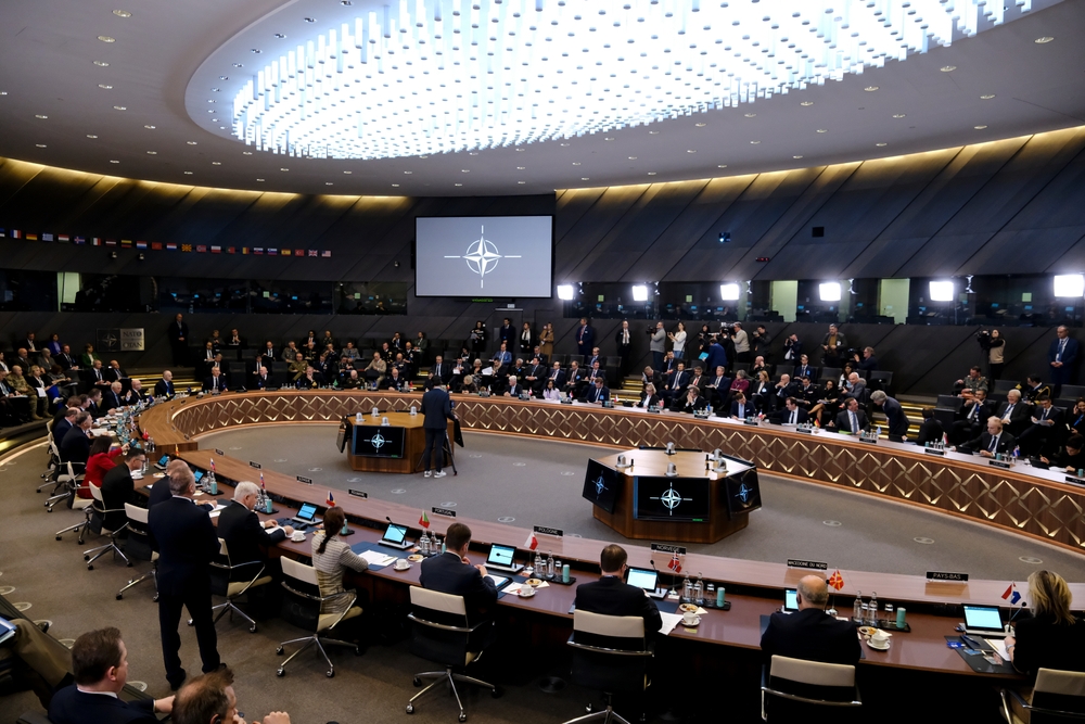 Meeting of NATO Ministers of Defence during a two-day meeting of the alliance's Defence Ministers at the NATO Headquarters in Brussels, Belgium on February 14, 2023.