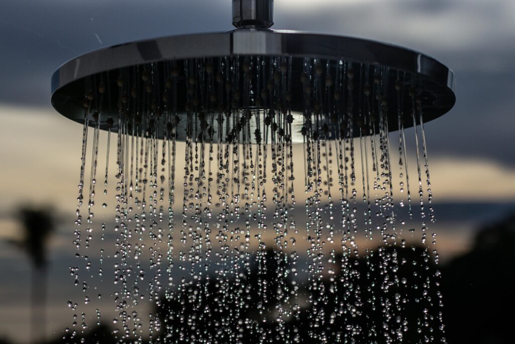 Close-Up Shot of a Shower Head
