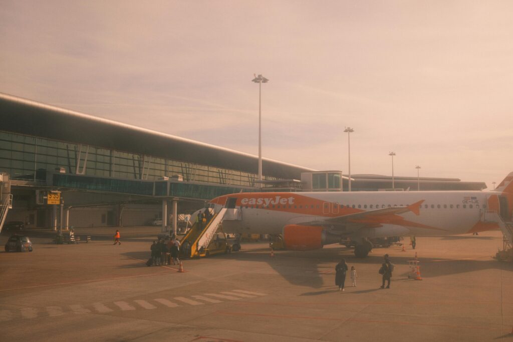 Photo of an EasyJet Airliner Parked at an Airport
