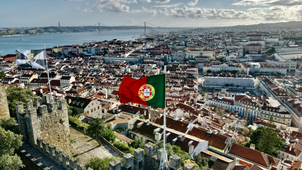 Panoramic View of Lisbon from the Saint Georges Castle, Portugal
