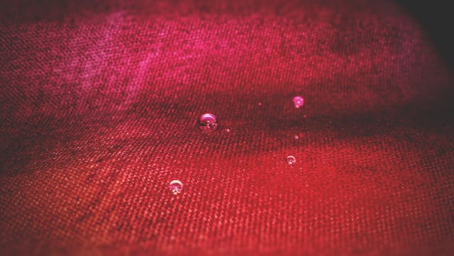 particles on red background