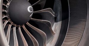 How a British Airways Flight Survived After All Four Engines Failed in Volcanic Ash close up of jet engine on passenger plane