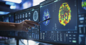 clinical dashboard showing brain scans, which can be used to detect neurological conditions