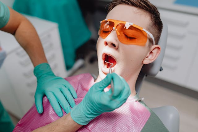 man at dentist