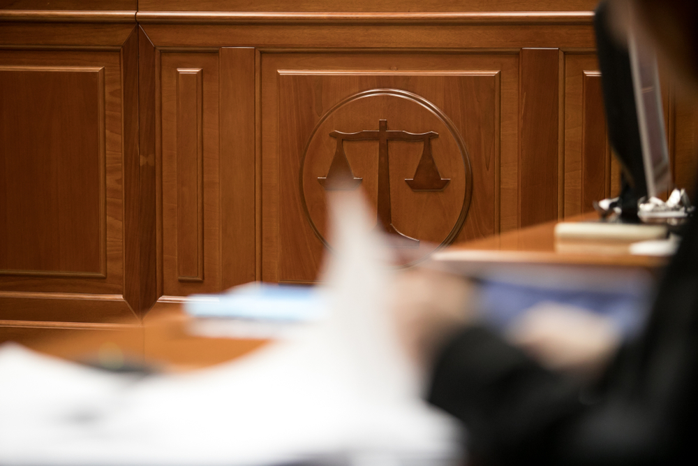 trial in the courtroom of the Russian Federation