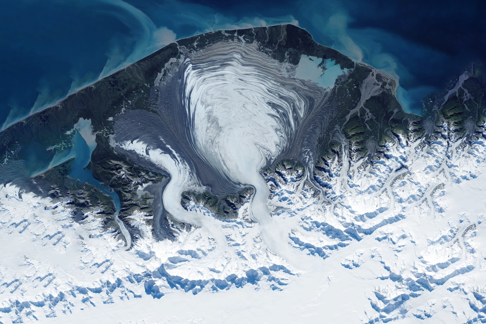 Ice of Antarctica from space. Elements of this image furnished by NASA. High quality photo