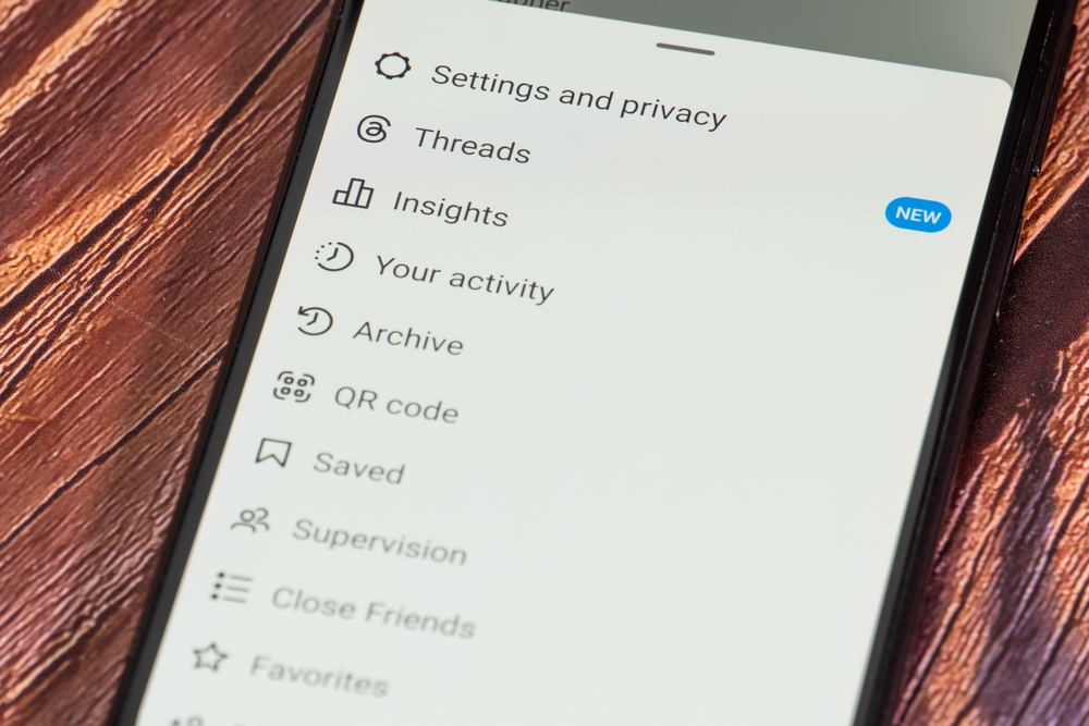 A photo from the Instagram settings section.
Babolsar,Mazandaran,Iran - August.24.2023.