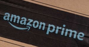 Amazon Prime printed on packaging tape