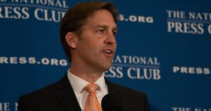 Senator Ben Sasse speaks to a luncheon at the National Press Club