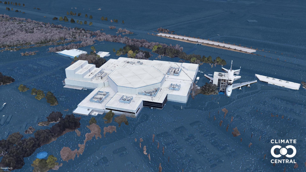 Flood-prone areas in Houston affected by rising sea levels and extreme storms