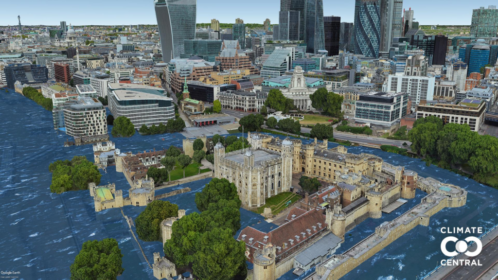 London cityscape representing future hotter and drier climate conditions