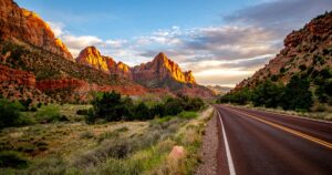 25 Natural Wonders Every American Should See at Least Once Zion national park, Utha on the road side