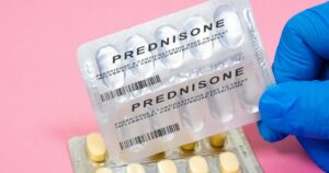 Prednisone A corticosteroid used to treat inflammatory and autoimmune conditions. pills