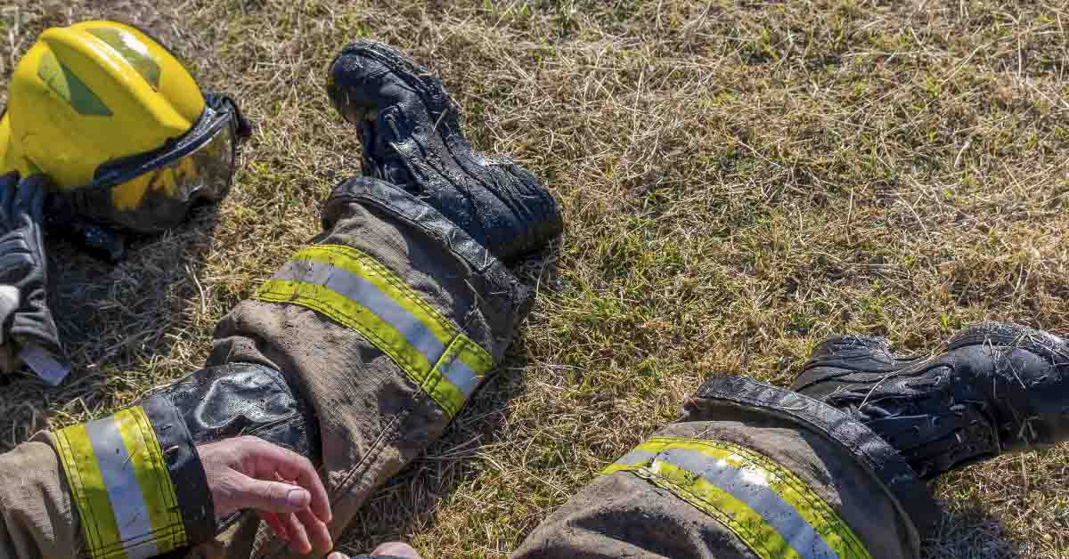 The Photo Of Firefighters Laying Across a Lawn That Went Viral