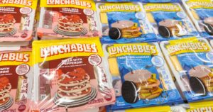 Los Angeles, CA - September 4, 2023: Lunchables packs of popular snacks and small meals for kids.