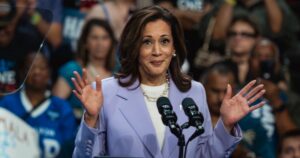 AUGUST 10, LAS VEGAS, NEVADA, USA - Vice President Kamala Harris at Presidential Rally at University of Nevada, Las Vegas Campus, featuring Gov. Tim Walz and 12,000 supporters - sold out