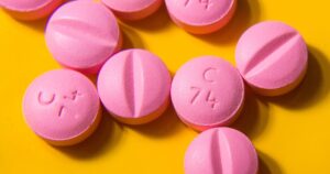 Pink pills/medication that resemble beta blockers a common blood pressure medication